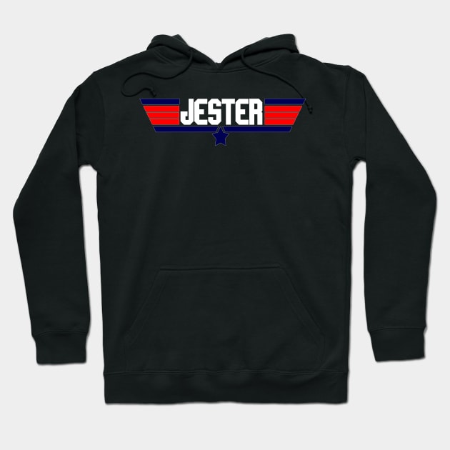 "Jester" 80's action movie design Hoodie by Yoda